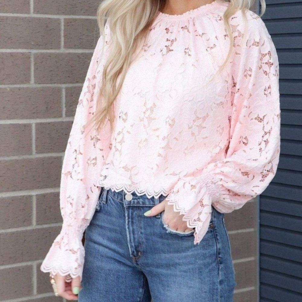 Beautiful free people Olivia lace blouse